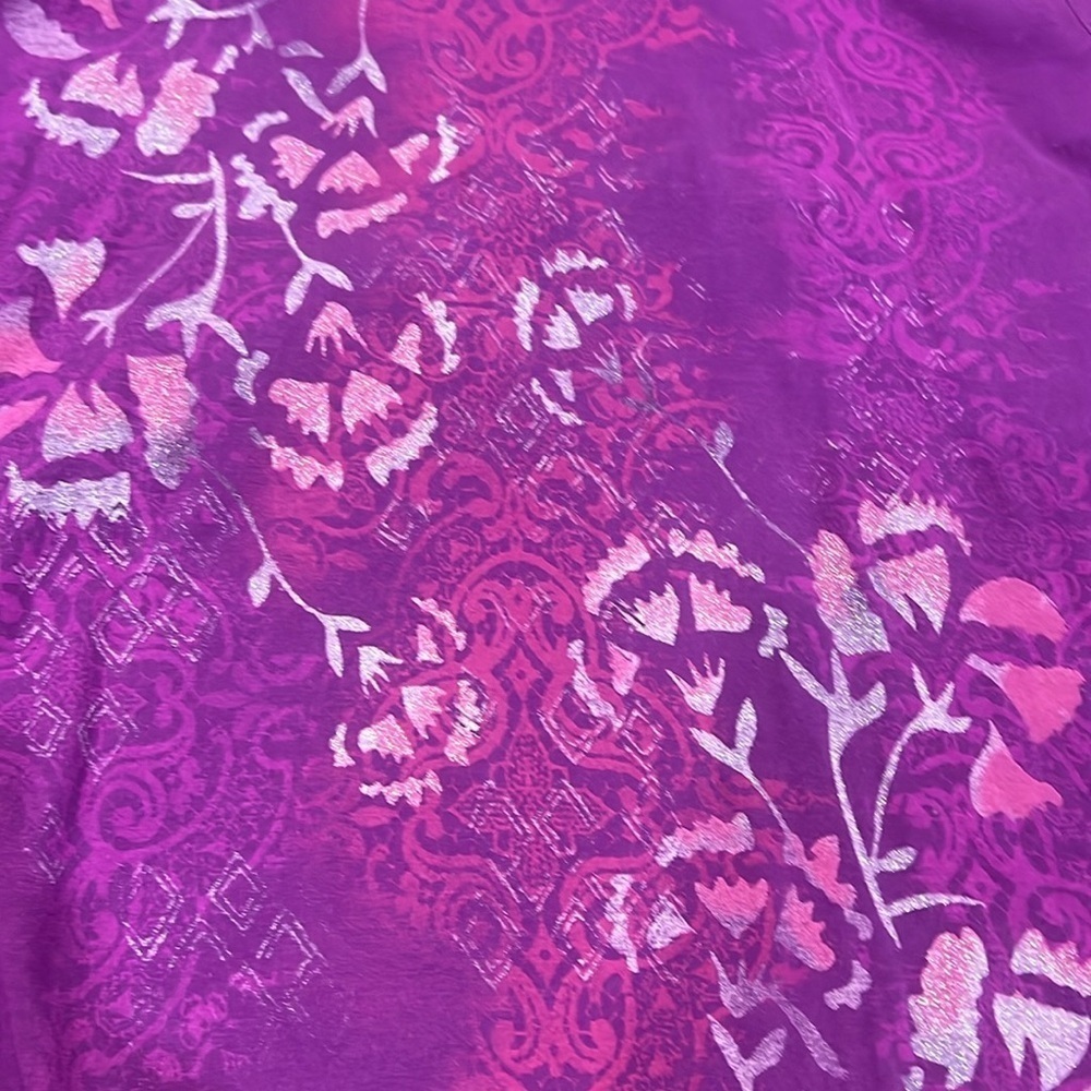 Vibrant Purple Floral Long Sleeve Top - Picture 4 of 4